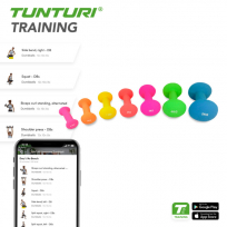 Гантели с неопреновым покрытием Tunturi 0,5 кг розовые
